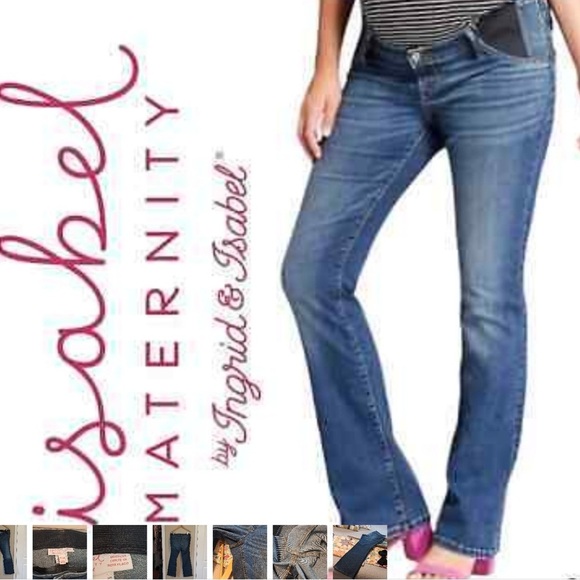 Isabel Maternity by Ingrid & Isabel Blue Boot Cut Jeans - Picture 1 of 8